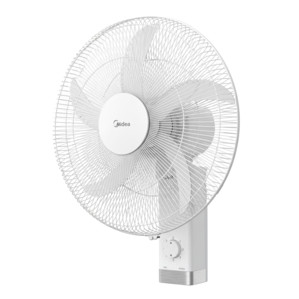 Second image of Midea Wall Fan18Inch FW45-25M-W, Copper Motor, 75W, Reach to 1300 RPM, 5 Blades Durable ABS impact Resist, Whisper Quiet 6% Quieter, Tech Wind Air Boost White