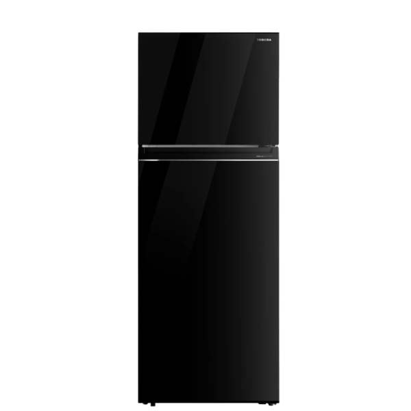 Toshiba Refrigerator,GR-RT624WE-PGN(22) - Inverter Compressor,Voltage stability, Airfall cooling, Humidity Control, Pure Bio, Cooling zone, 2D 450L Black Glass Door