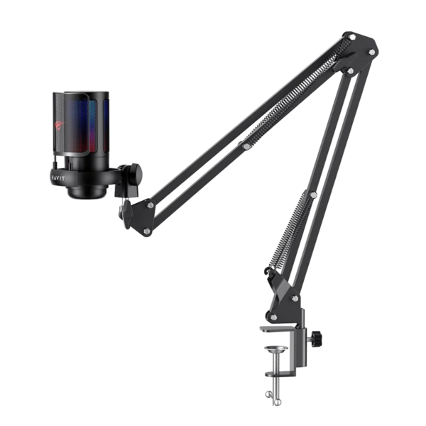 Second image of Havit GK50 Pro RGB USB Condenser Gamer Microphone with Desk Mount