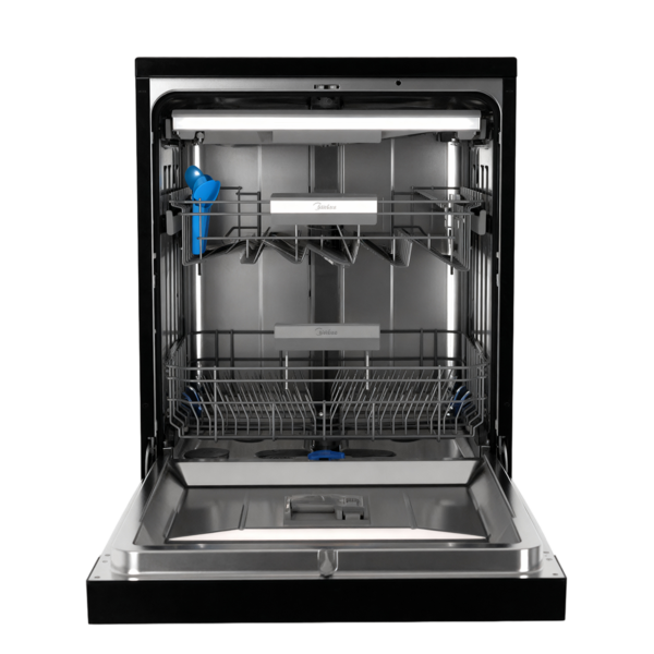 Second image of Midea Dishwasher MDWEF1433D(B)-WI-EG, Inno Wash System,Ion Dish Fresh,Anti-Bacteria Filter, 14 Place (6-Programs + 3 smart addable) Black