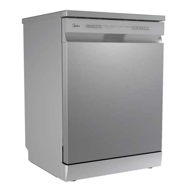 Second image of Midea Dishwasher MDWPF1333C(S)-W-EG, WIFI, Anti-bacterial filter, Adjustable Upper rack, Delay timer, Half load, rinse aid, water leakage protection, 13 Place sets, Silver