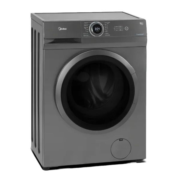 Second image of Midea Front Loading Washing Machine MF100W80B/TT,1400 RPM,Inverter Motor, Steam,Auto Clean, 8 KG, Titanium Grey Automatic