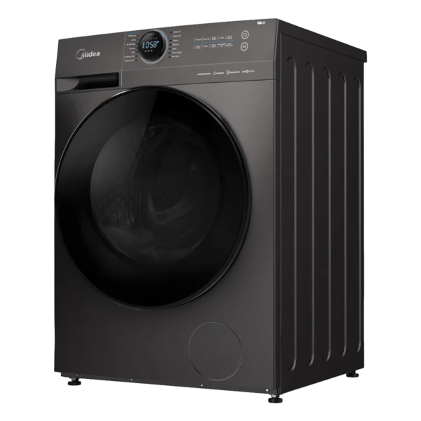 Second image of Midea Washing Machine Front Load,MF200W90B/TTC, 1400 RPM, Turbo wash, Steam, Inverter, Add Garment, Lunar dial 9 KG, Titanium Grey