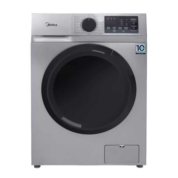 Midea Front Loading Washing Machine, MFN09W70B/S,Steam, Drum clean, Add Garment, Inverter, Inverter Motor, 7KG,Automatic