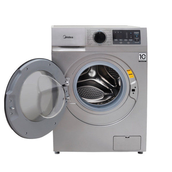 Second image of Midea Front Load Washing Machine 8KG 1400 RPM Digital Inverter Silver MFN09W80B/S 6221284001079