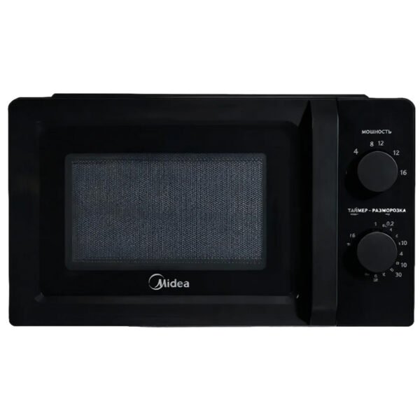 Midea Micowave MM7P012LV-B Cavity size: 20L, Grey painted cavity,Defrost program, 245 mm glass turntable, Microwave power 700 W" Black