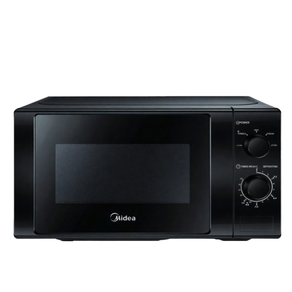Second image of Midea Microwave MM8P022VV MechanicalEasy Clean Cavity, 288 mm glass turntable, 25L, Solo, Black Mirror Door