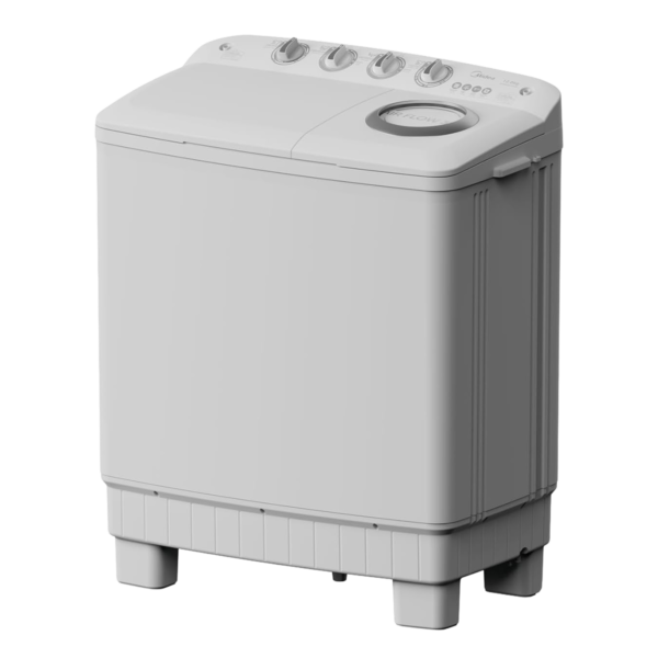 Second image of Midea washing Machine Twin Tub MTE02W120/W, Super big drum, Filter Air flow 360, 12K, White