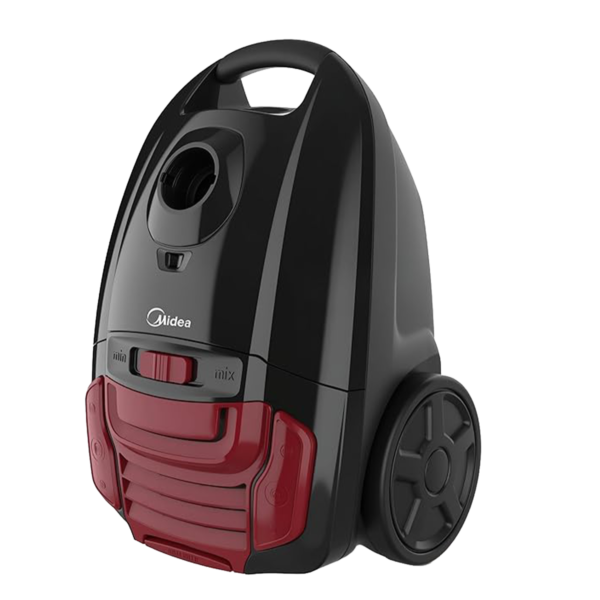 Midea Vacuum Cleaner 16A, Silence system​, Large dust capacity​, Dust full indicator​, Variable power control​, Outlet HEPA filter​, 3 Liters, Black and Red