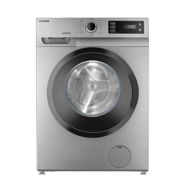 TOSHIBA Washing machine TW-BJ80S2EG(SK) Front Loading, THEGREATWAVES, REAL INVERTER, WATER SHIELD FILTER, DRUM CLEAN, QUICK WASH, Full Automatic, 7KG, Silver