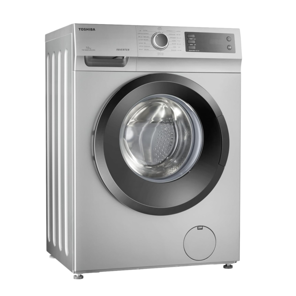 Second image of TOSHIBA Washing machine TW-BJ80S2EG(SK) Front Loading, THEGREATWAVES, REAL INVERTER, WATER SHIELD FILTER, DRUM CLEAN, QUICK WASH, Full Automatic, 7KG, Silver