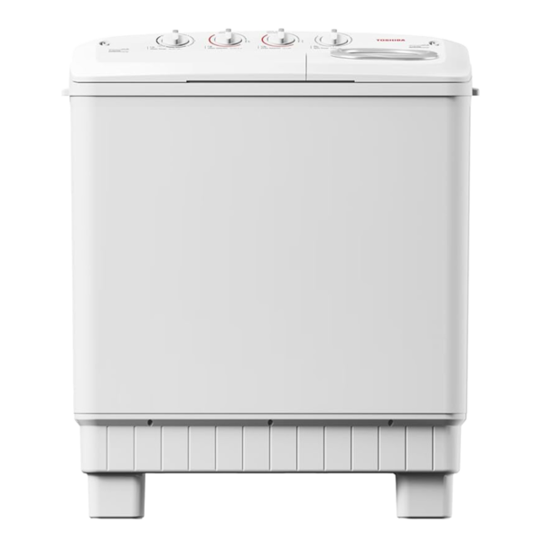 Second image of Toshiba washing Machine Twin Tub VH-Q110MEG, Wheels, Super-big drum, Anti-Rust body, Filter, Air Dry, 10K, White