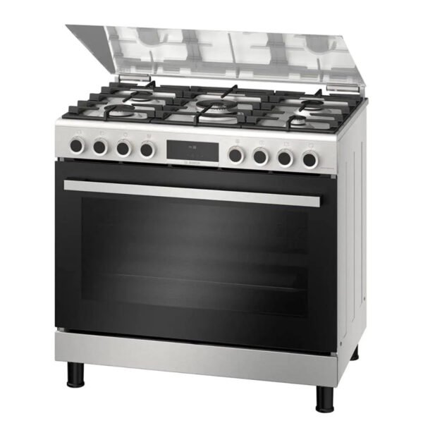 BOSCH Series 6, Gas range cooker, Stainless steel