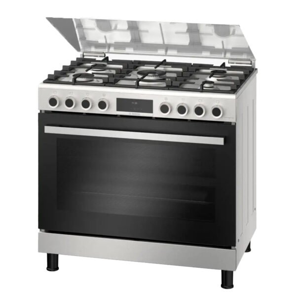 BOSCH Series 6, Gas range cooker, Stainless steel