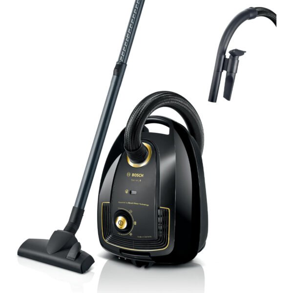 BOSCH Series 4, Bagged vacuum cleaner, Black - 2200-Watt, HEPA Filter