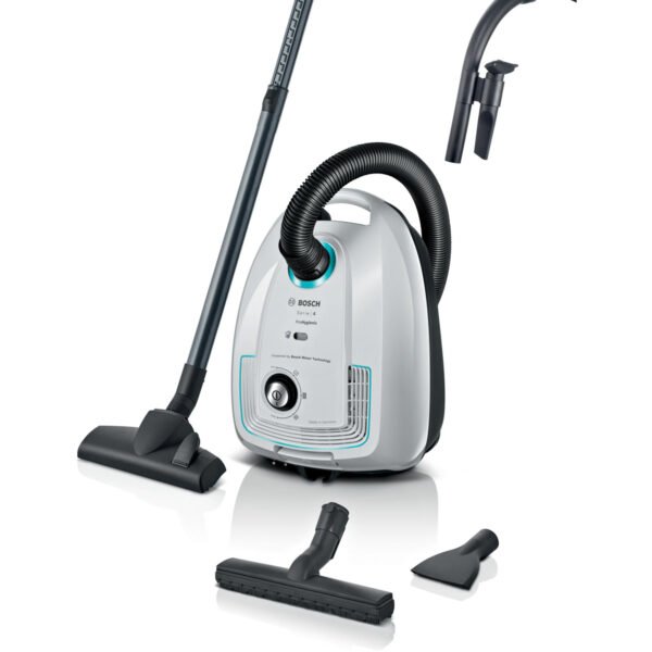 BOSCH Series 4 Bagged vacuum cleaner ProHygienic White