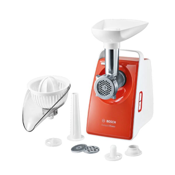 BOSCH Meat mincer CompactPower 1600 W White, Soft orange