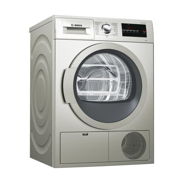 BOSCH Series 4 condenser tumble dryer 8 kg Silver inox