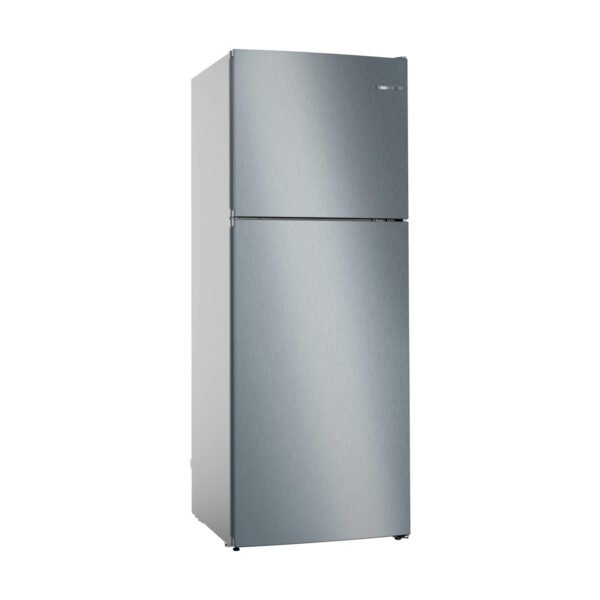 BOSCH Series 4 free-standing fridge-freezer with freezer at top 186 x 70 cm Stainless steel look, Total No Frost