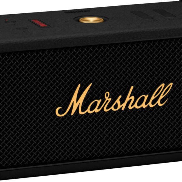 Second image of Marshall Middleton Bluetooth Portable Speaker - Black And Brass