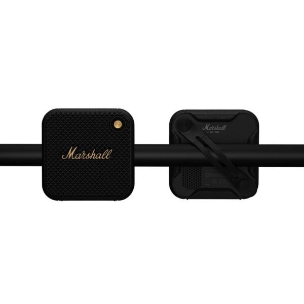 Second image of Marshall Willen II Wireless Bluetooth Speakers 15 Hours Playback IP67 Waterproof Quick Charge - Black & Brass
